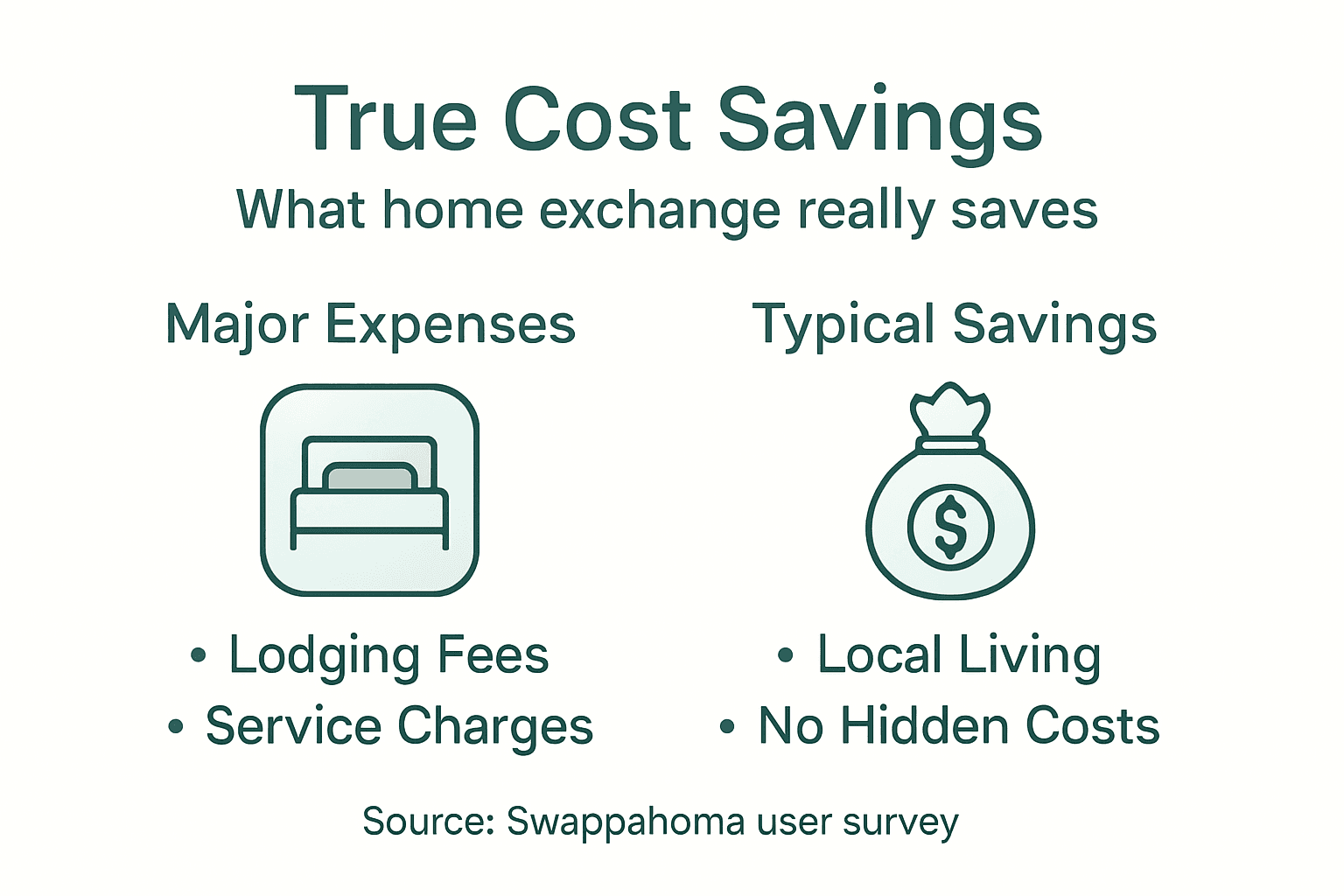 Infographic showing main costs and savings