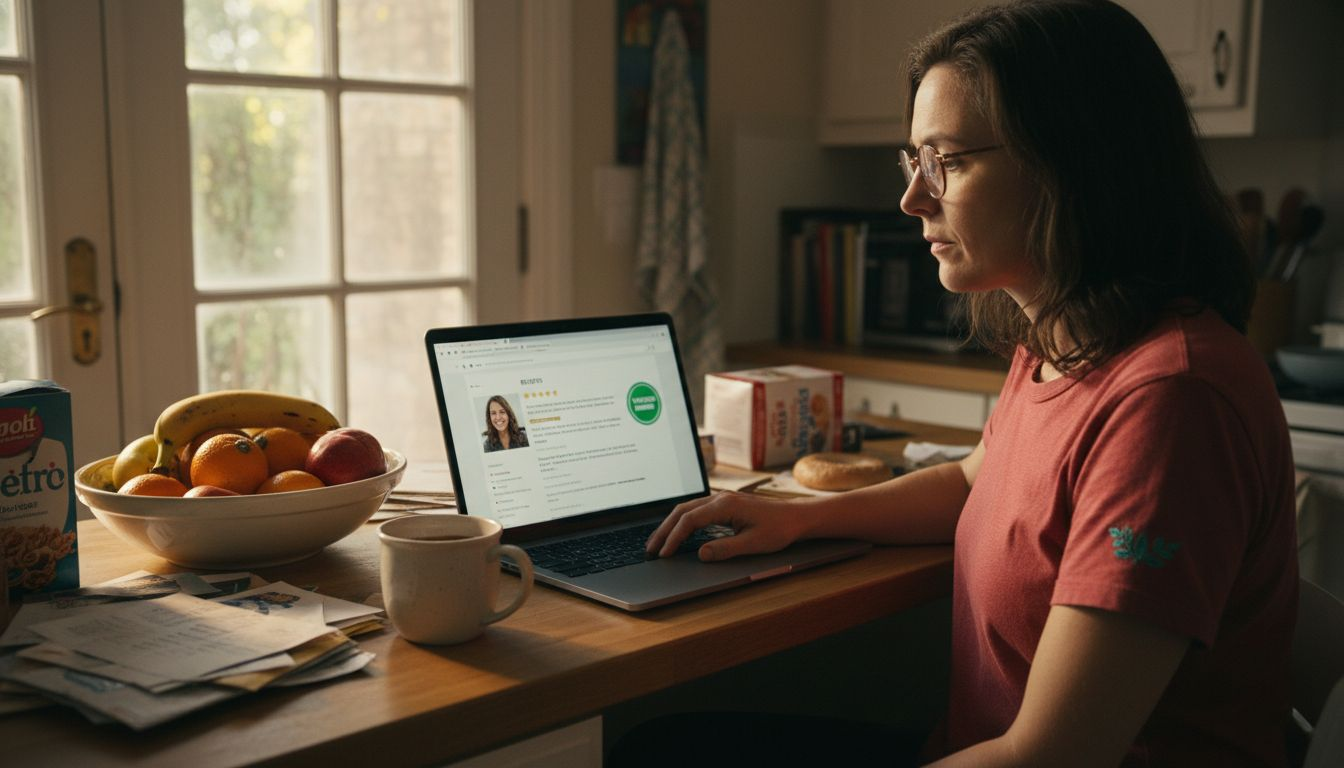 Homeowner reviewing swap partner verification