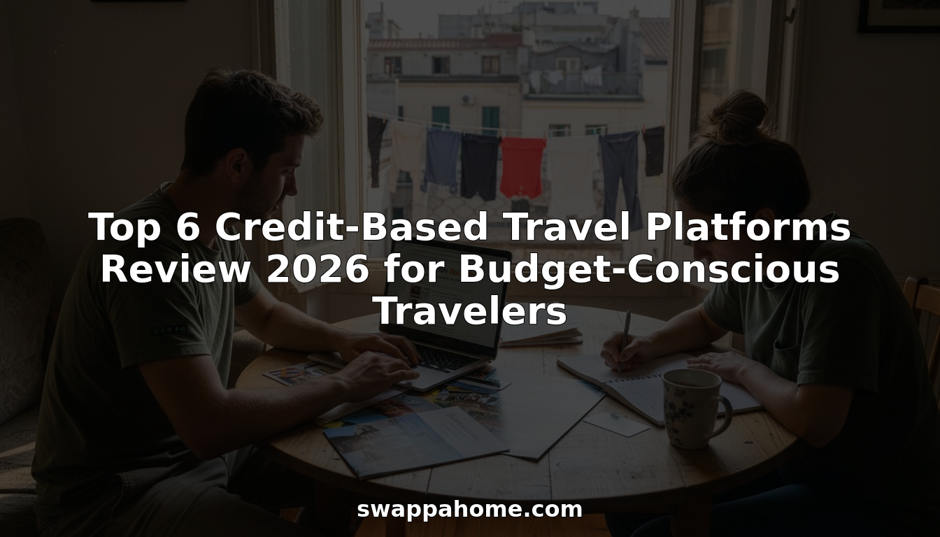 Budget-conscious travelers planning trips at kitchen table