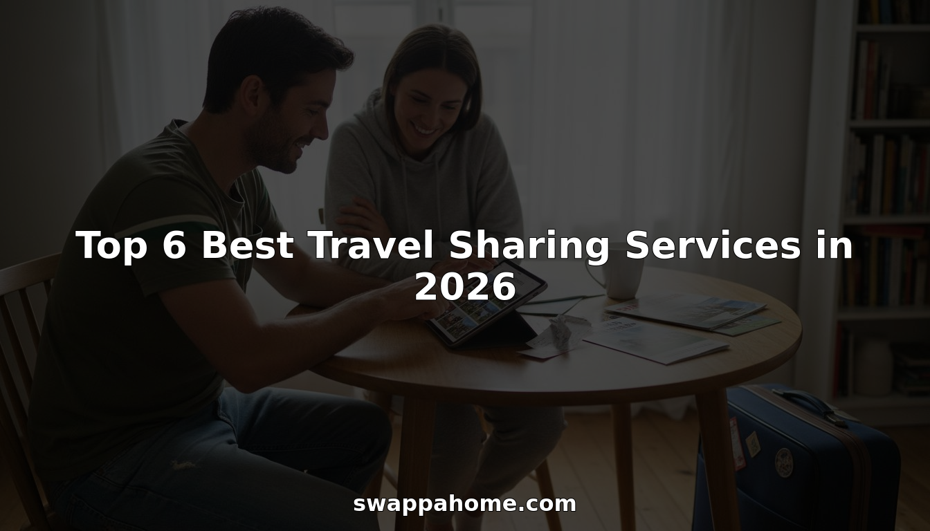 Couple browsing travel sharing platforms in kitchen