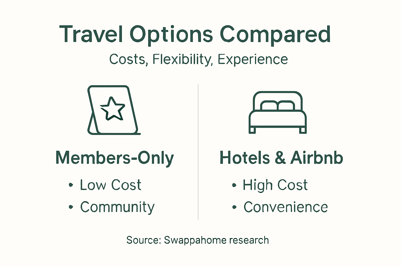 Infographic comparing travel options and costs