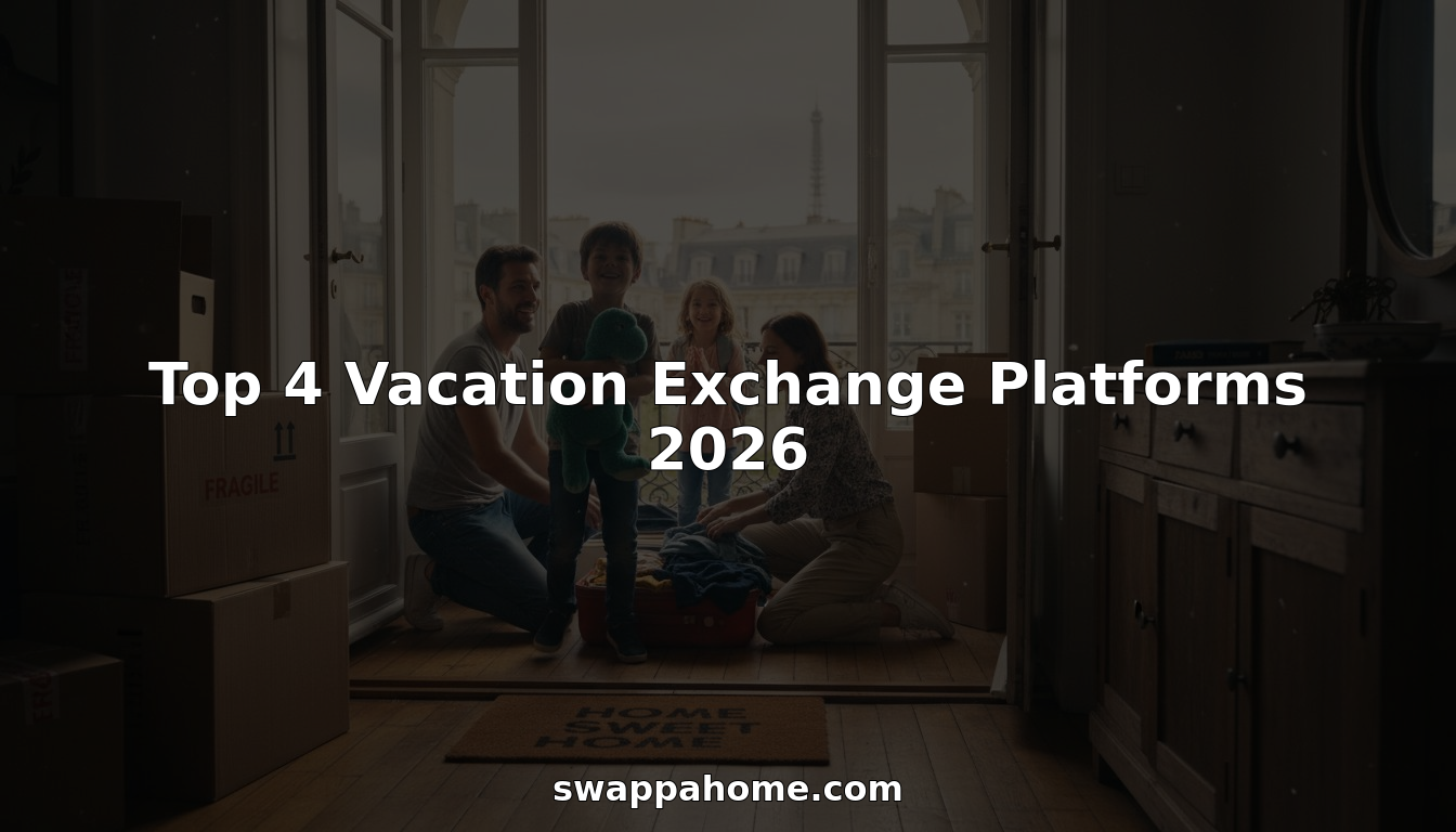 Family arriving for home exchange vacation