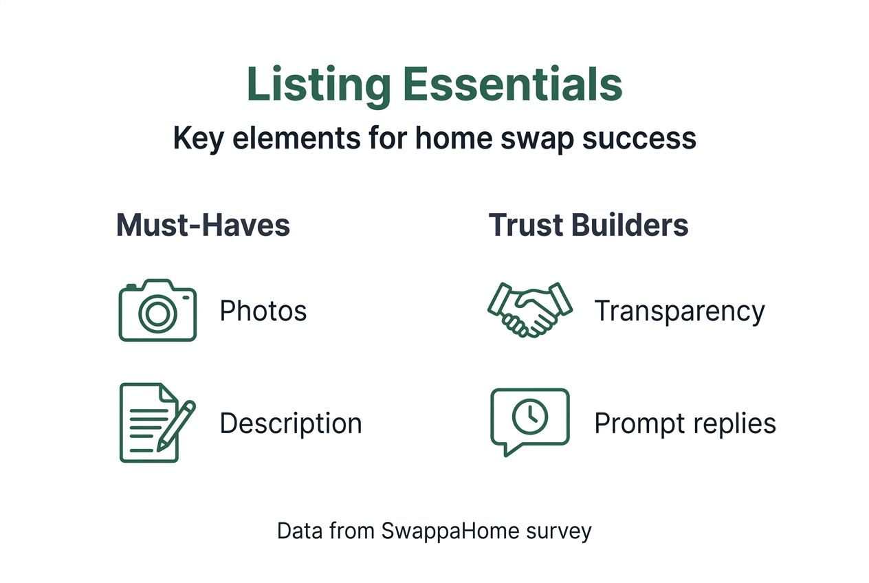 Infographic showing key listing essentials