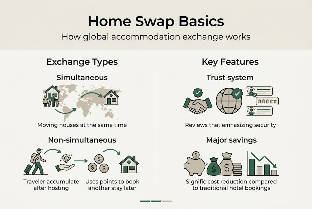 Infographic of global home swapping key points
