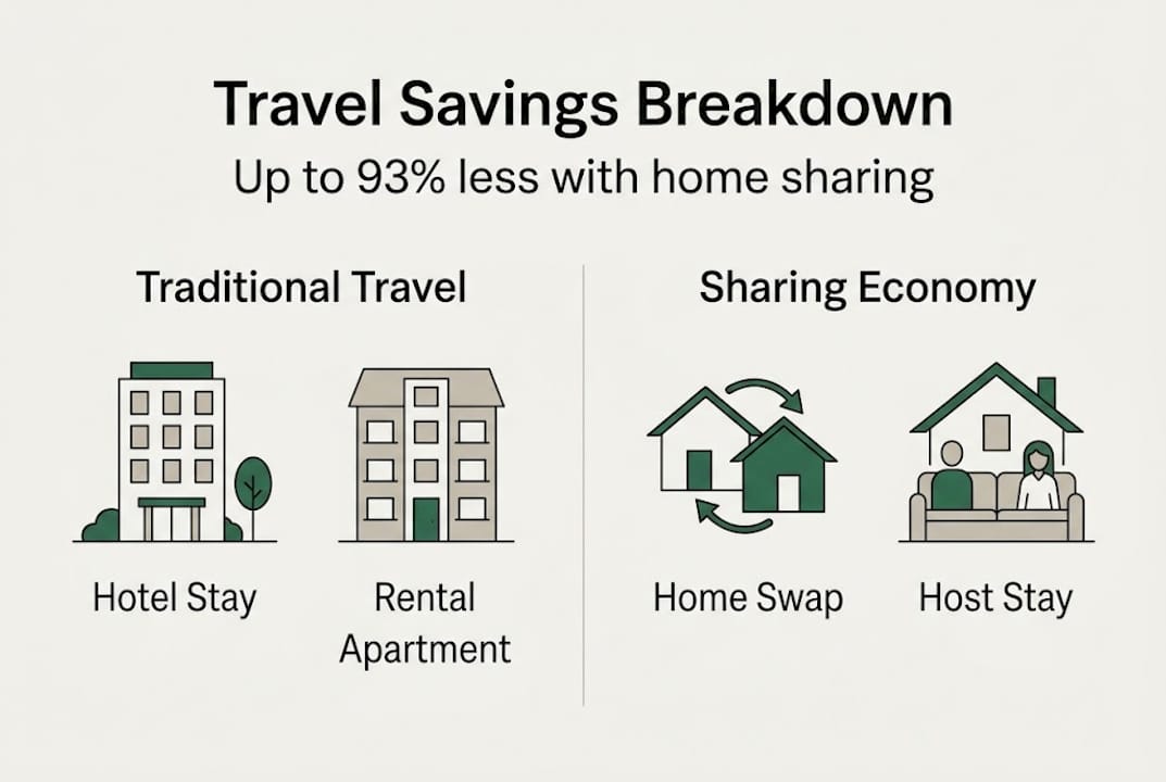 Infographic comparing travel cost savings