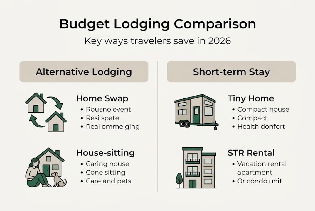 Infographic comparing budget lodging options