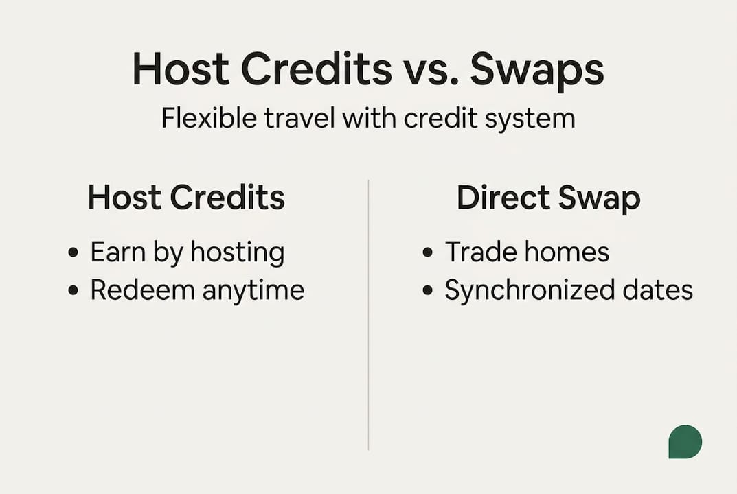 Infographic comparing host credits and home swaps