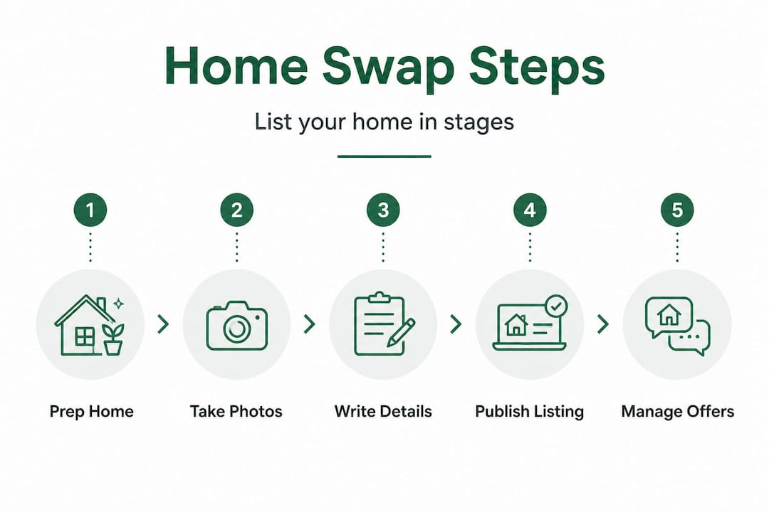 Infographic process for home swap listing
