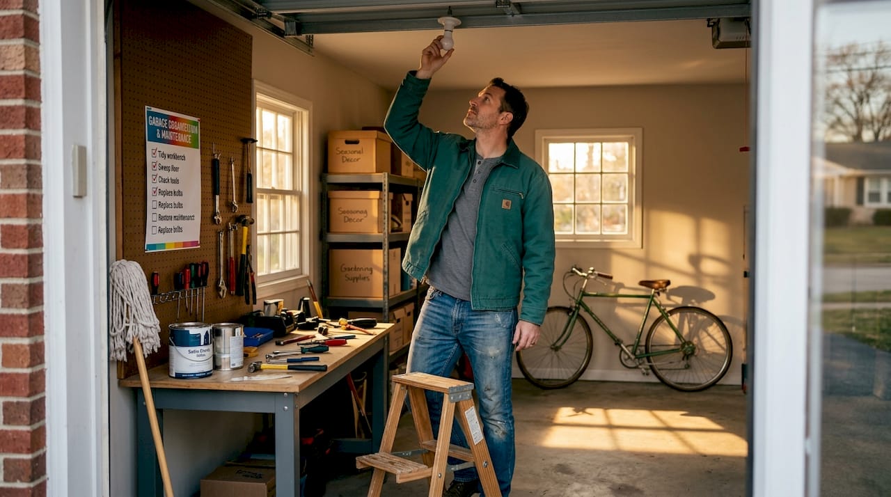 Man prepares home for upcoming guest visit