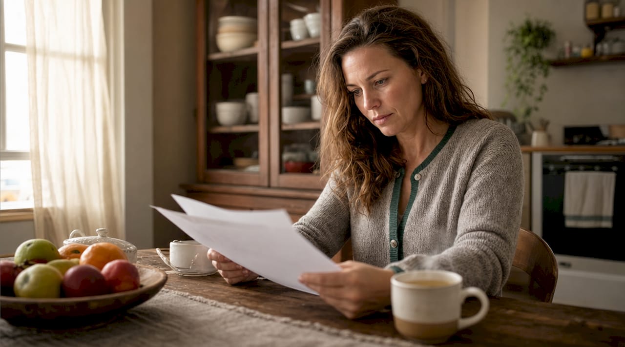 Hands reviewing home insurance documents