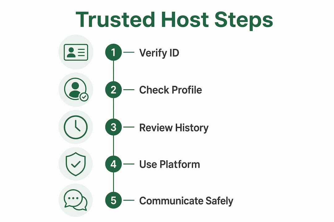 Infographic outlining trusted host verification steps