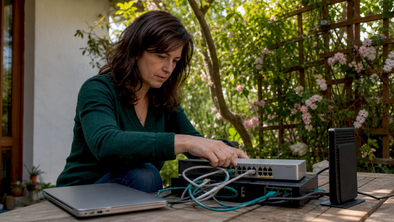 Technician configuring secure multi-home network
