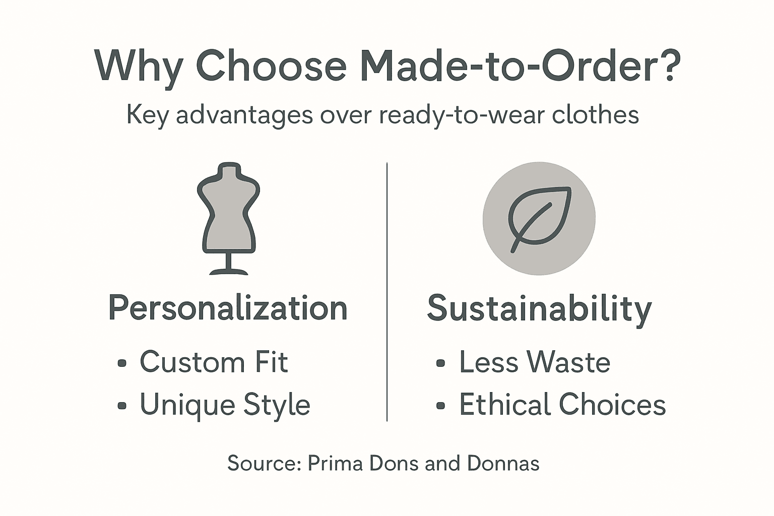 Infographic on made-to-order clothing advantages