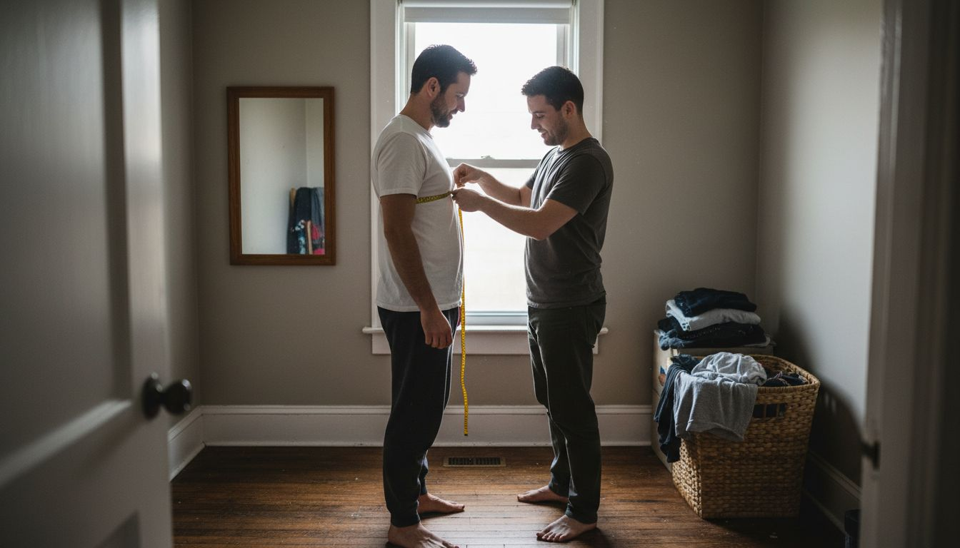 Measuring chest for custom clothing at home