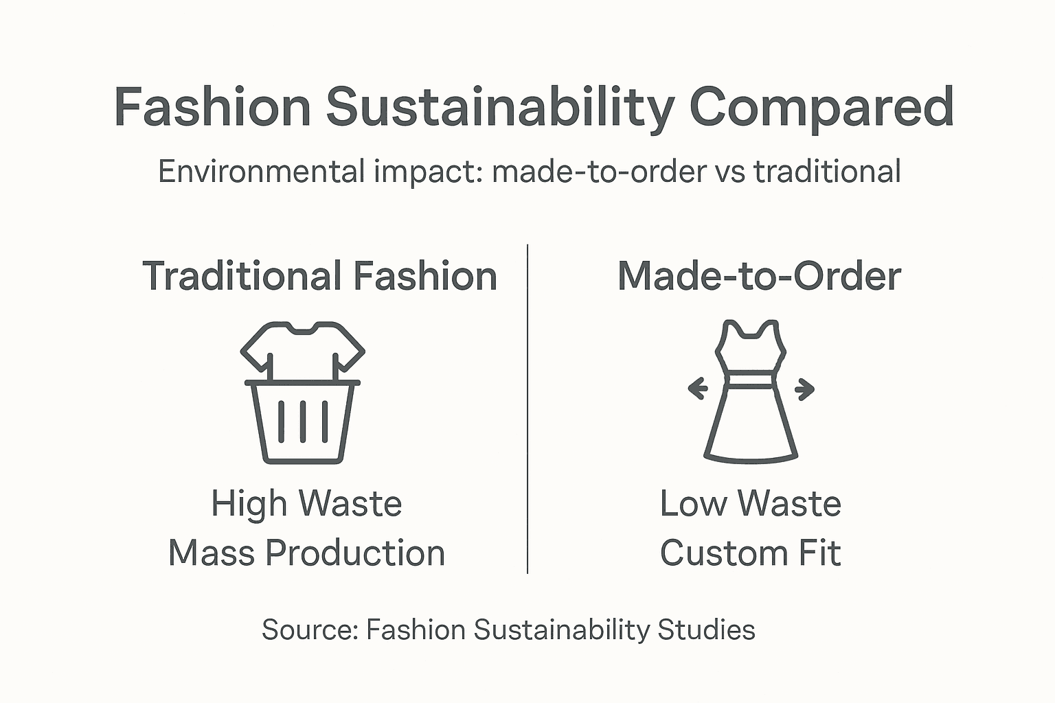 Infographic comparing sustainability fashion models