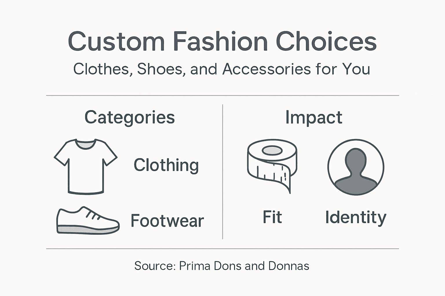 Infographic showing types and impacts of custom fashion