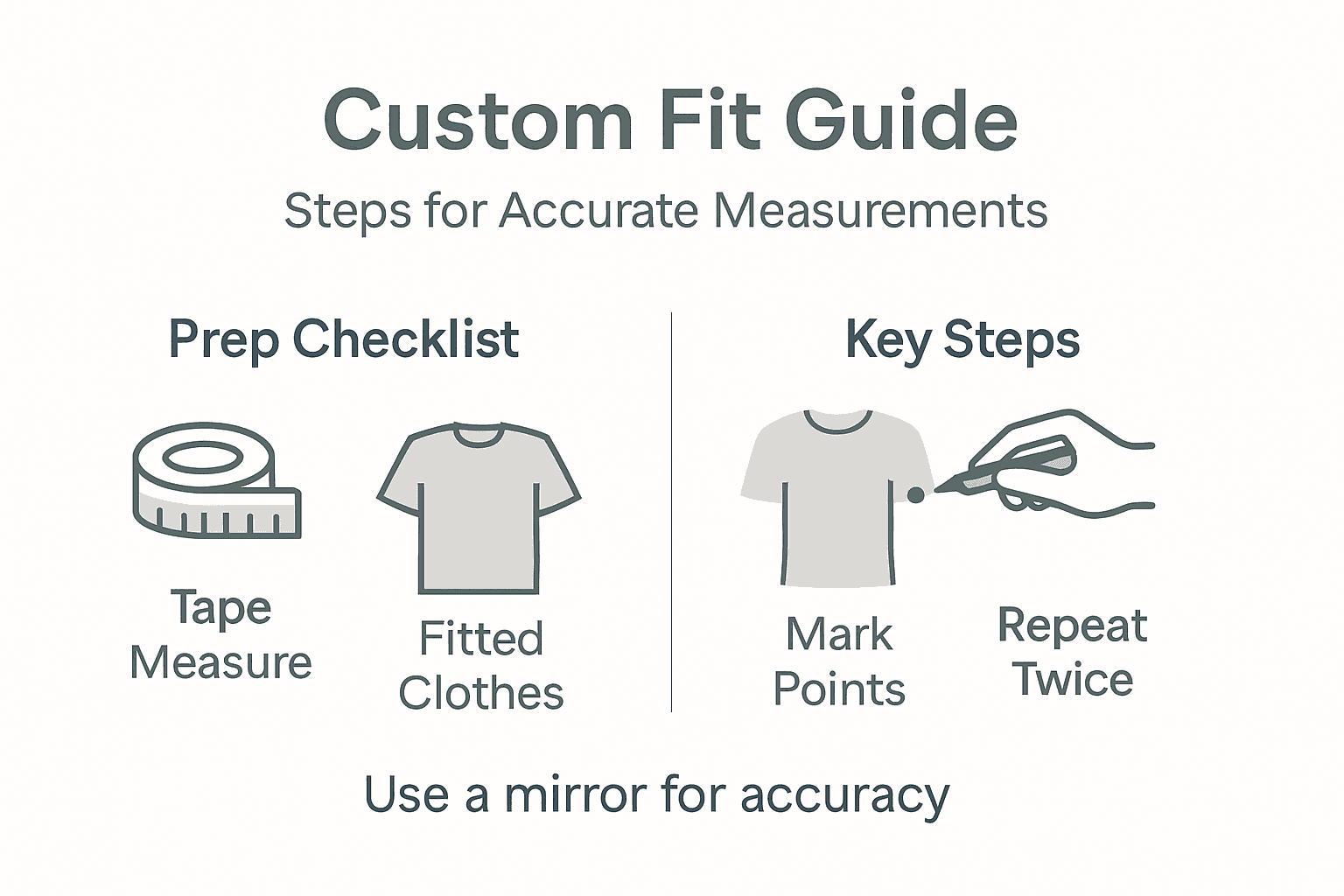 Infographic steps for custom clothing measurement