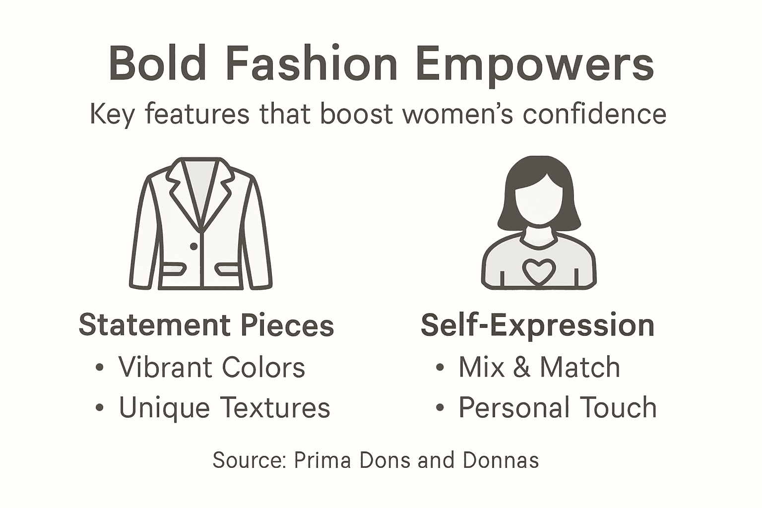 Infographic bold fashion features empowerment