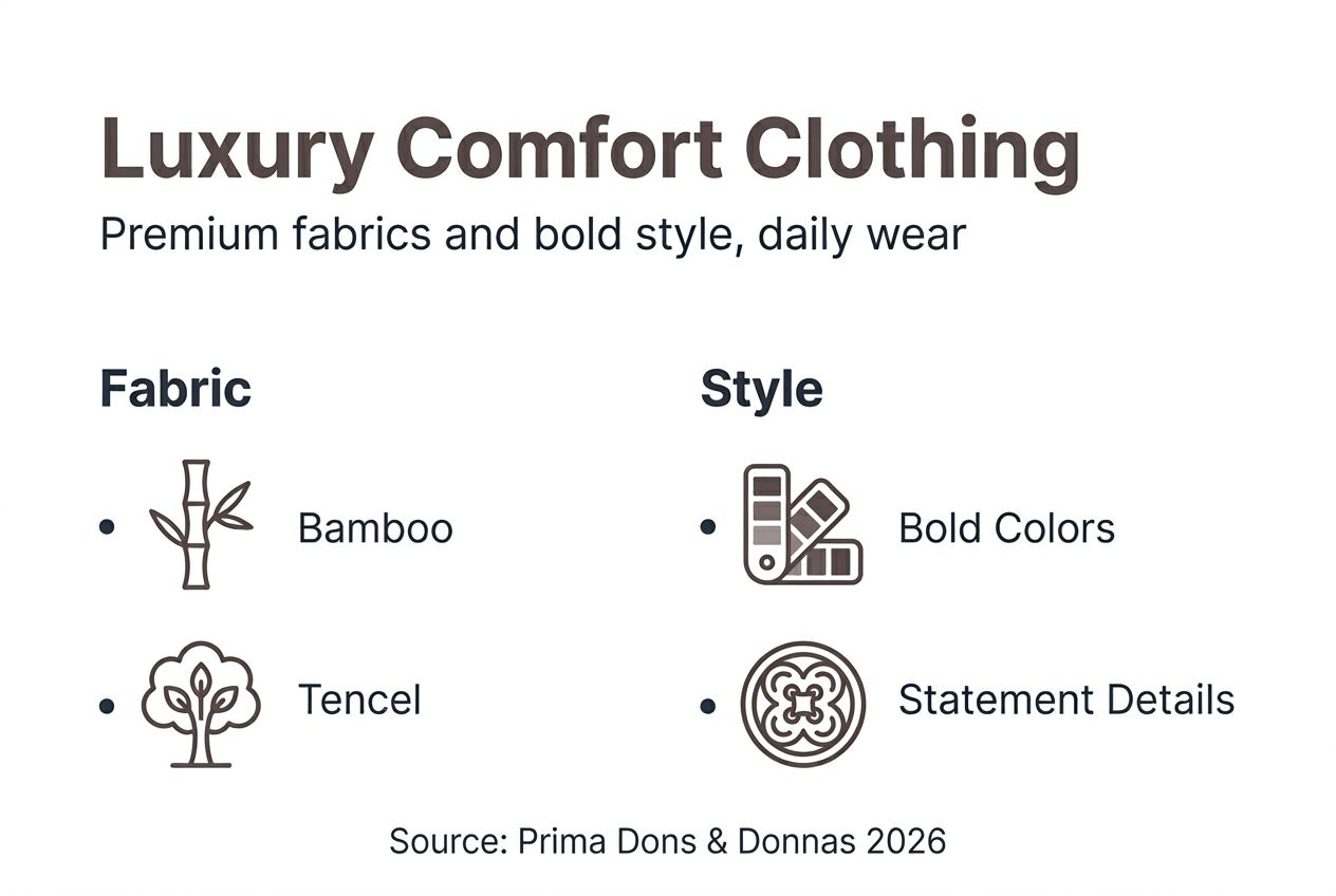 Infographic highlighting fabrics and style elements