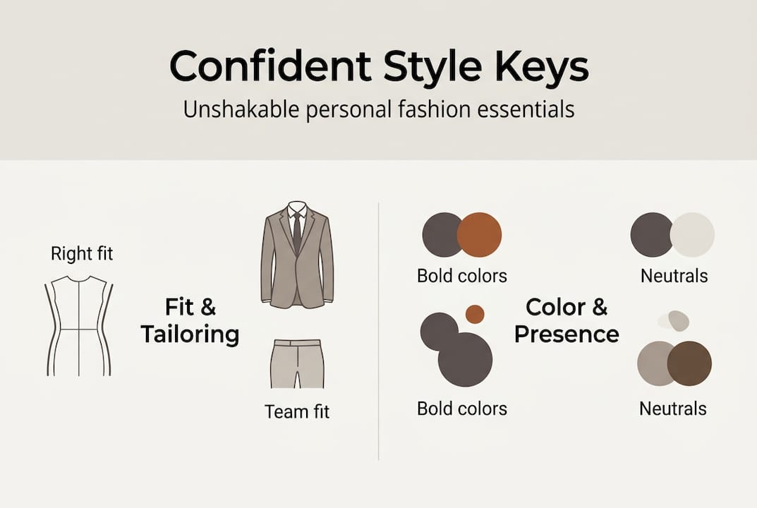 Infographic showing confident style essentials