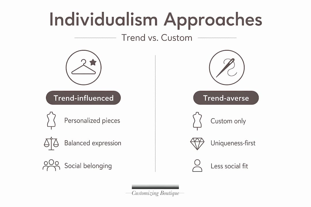 Infographic comparing fashion individualism approaches