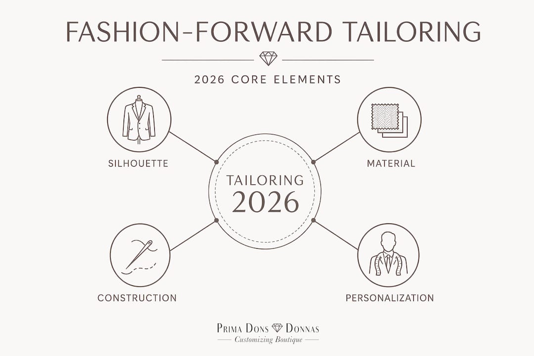 Infographic outlining 2026 tailoring core elements hierarchy