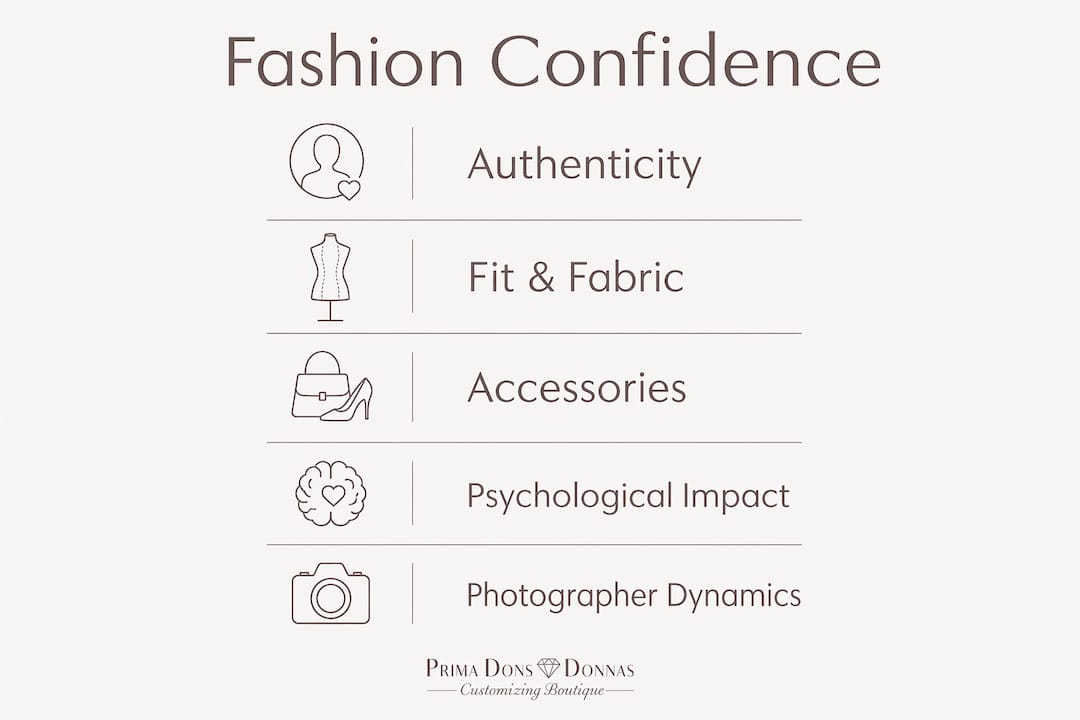 Infographic showing stages of fashion confidence