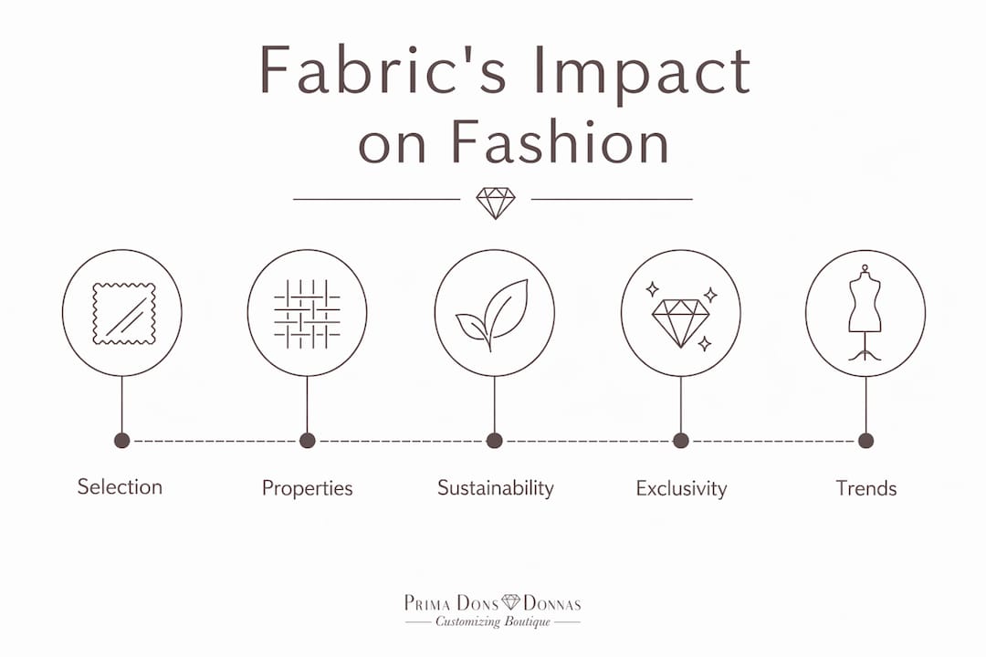 Infographic showing five key fabric impact steps