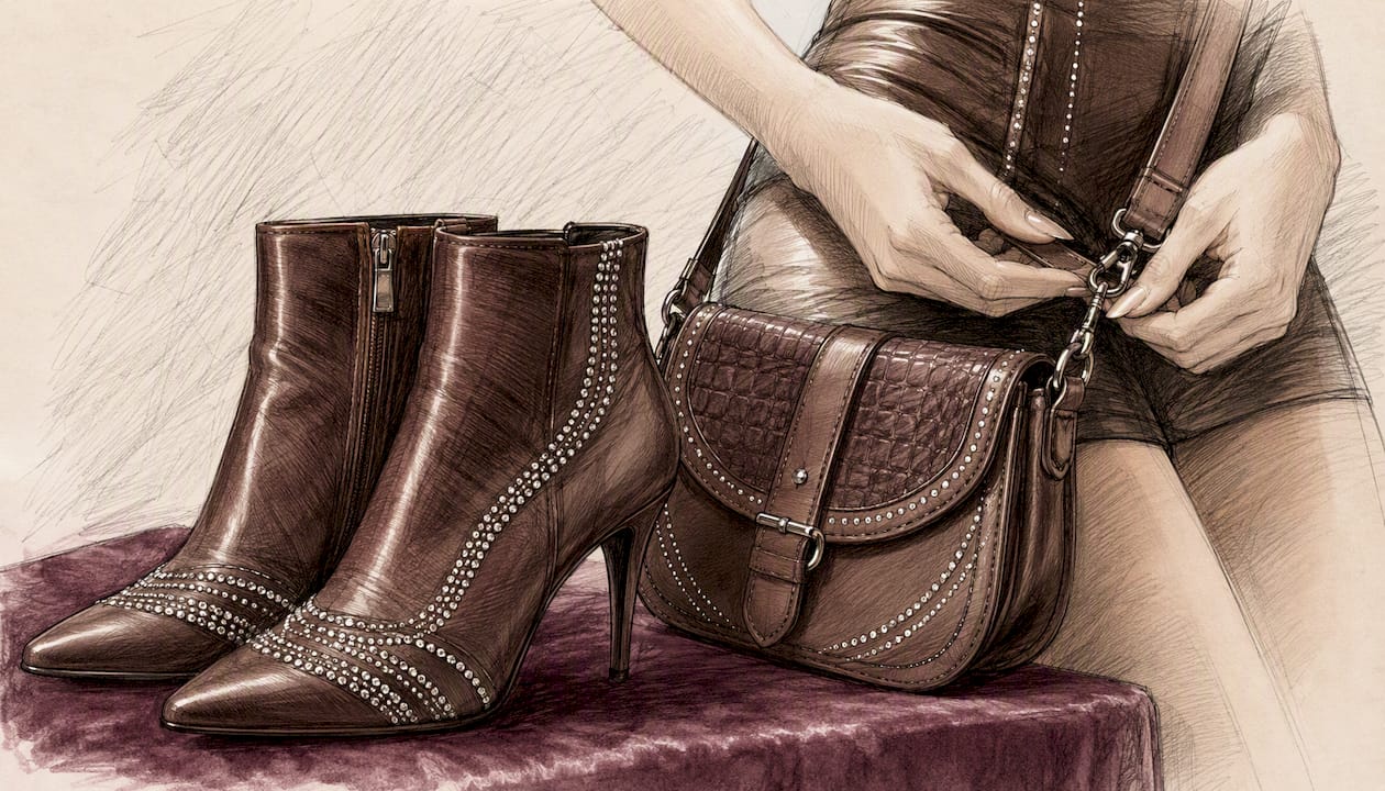 Custom boots and crossbody bag for concerts