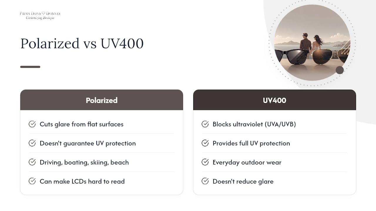 UV400 vs Polarized Sunglasses: What Each One Actually Does — overview diagram