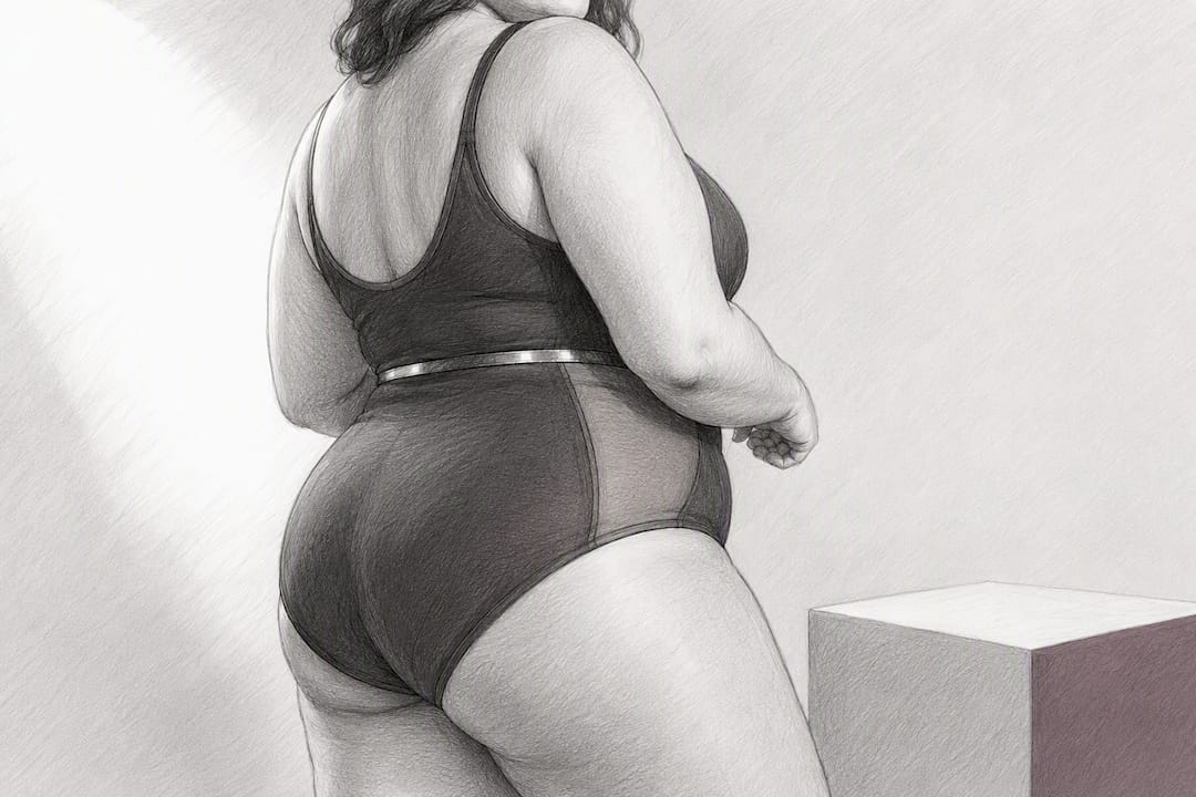 Cropped figure demonstrating a flattering pose