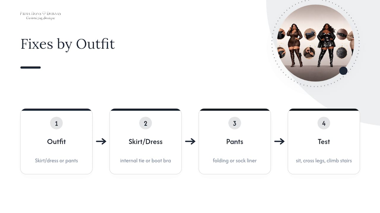Decision flow for choosing boot slipping fixes