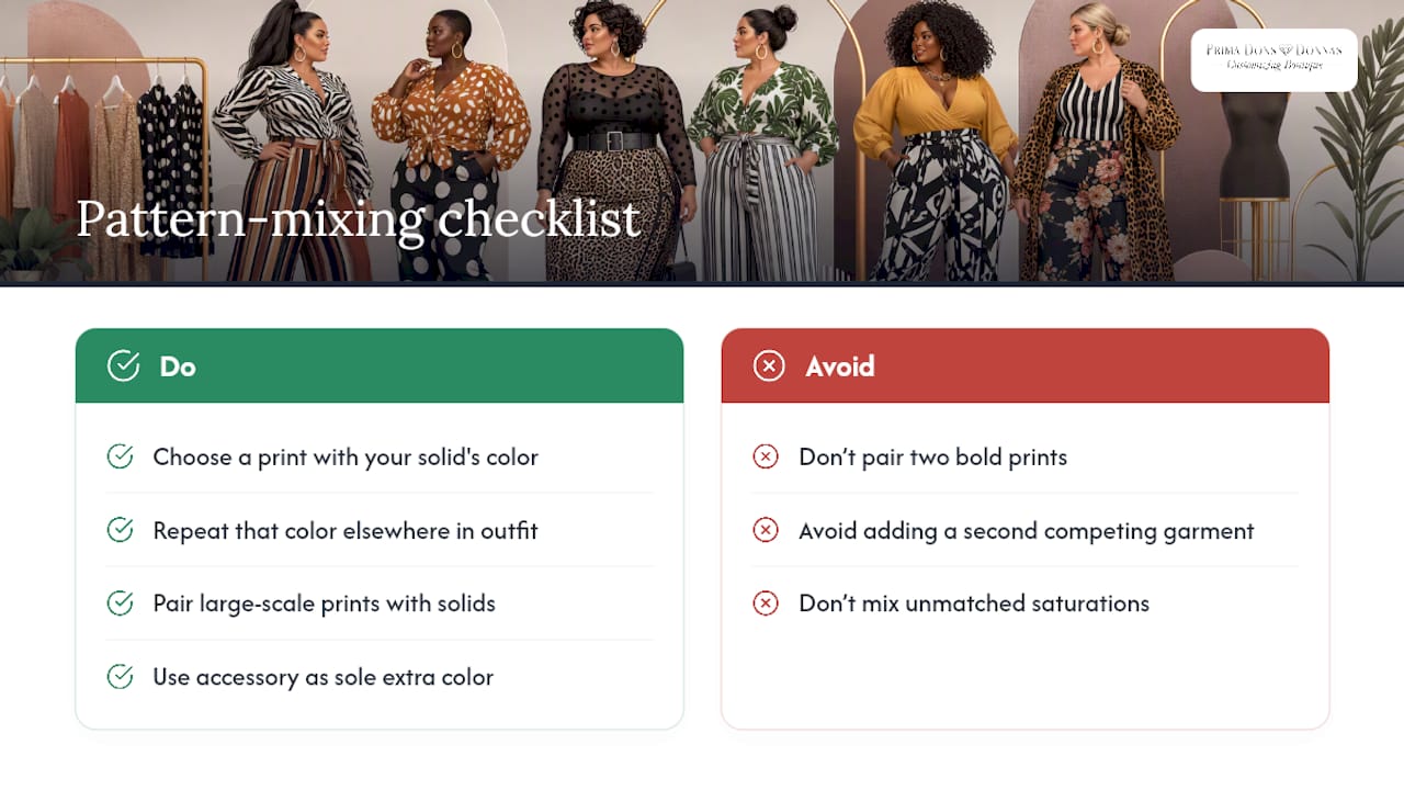 Balancing Bold Colors With Patterns and Prints — overview diagram