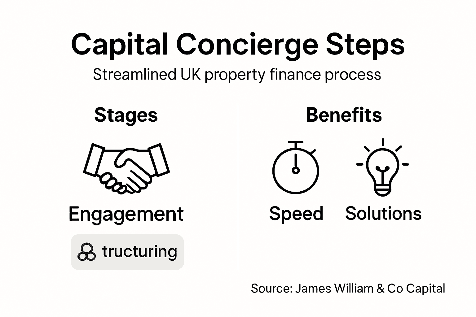 Infographic detailing capital concierge process