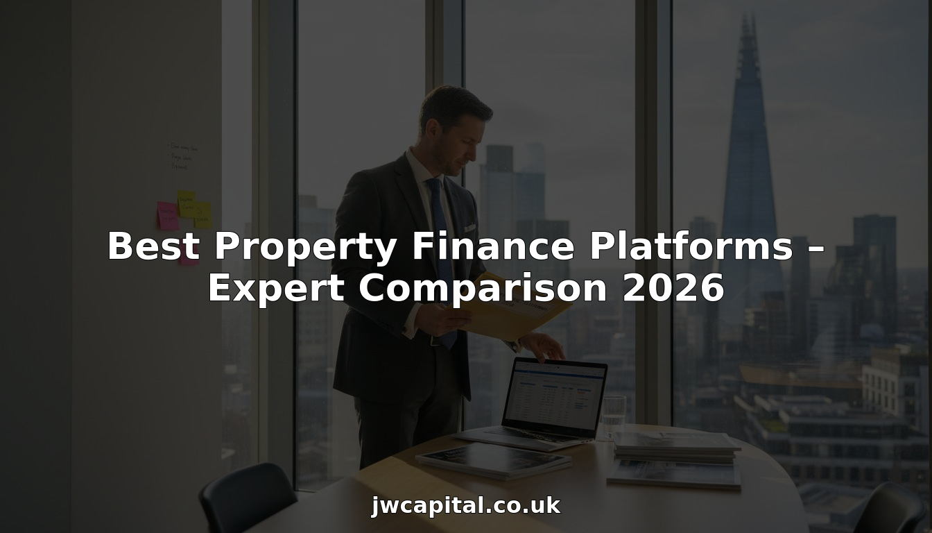 Analyst comparing property finance platforms in London office
