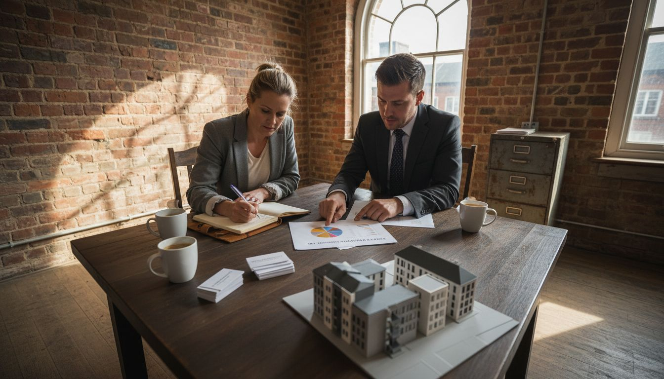 Developer and advisor discuss funding options table