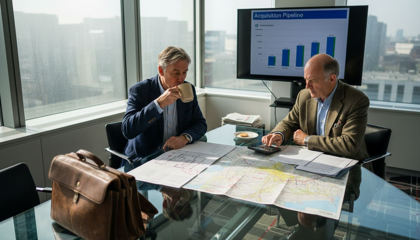 Negotiation in UK property deal meeting room