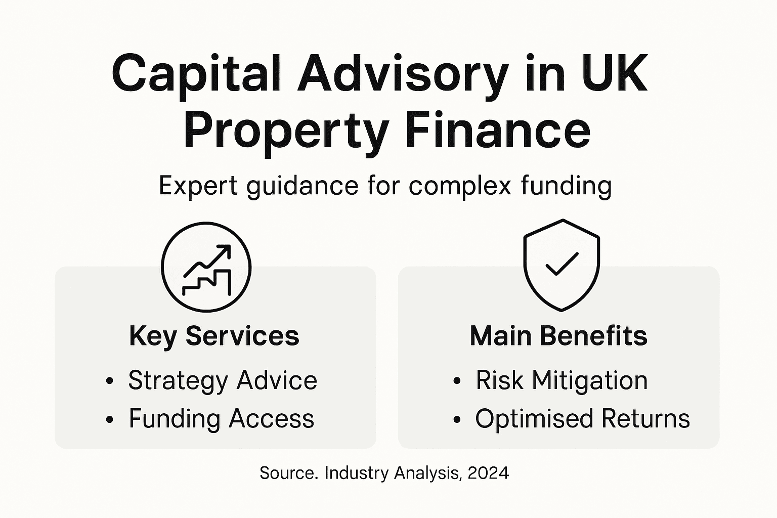 Infographic capital advisory services and benefits