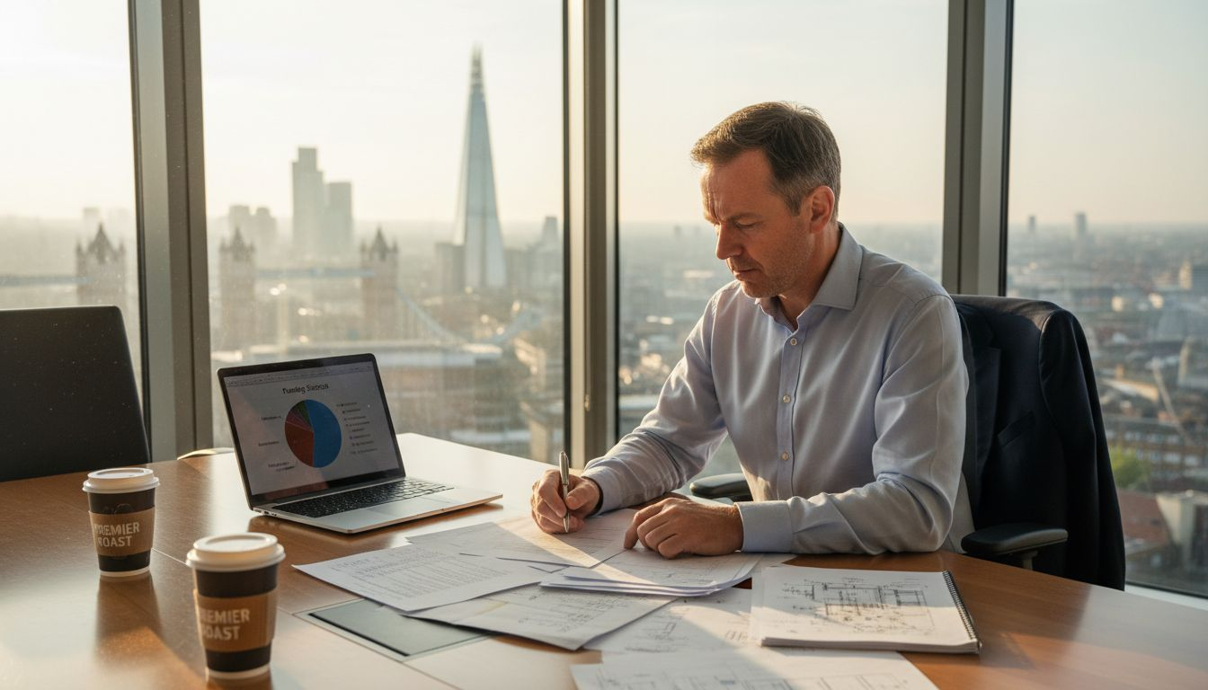 Property developer reviews funding options in London office