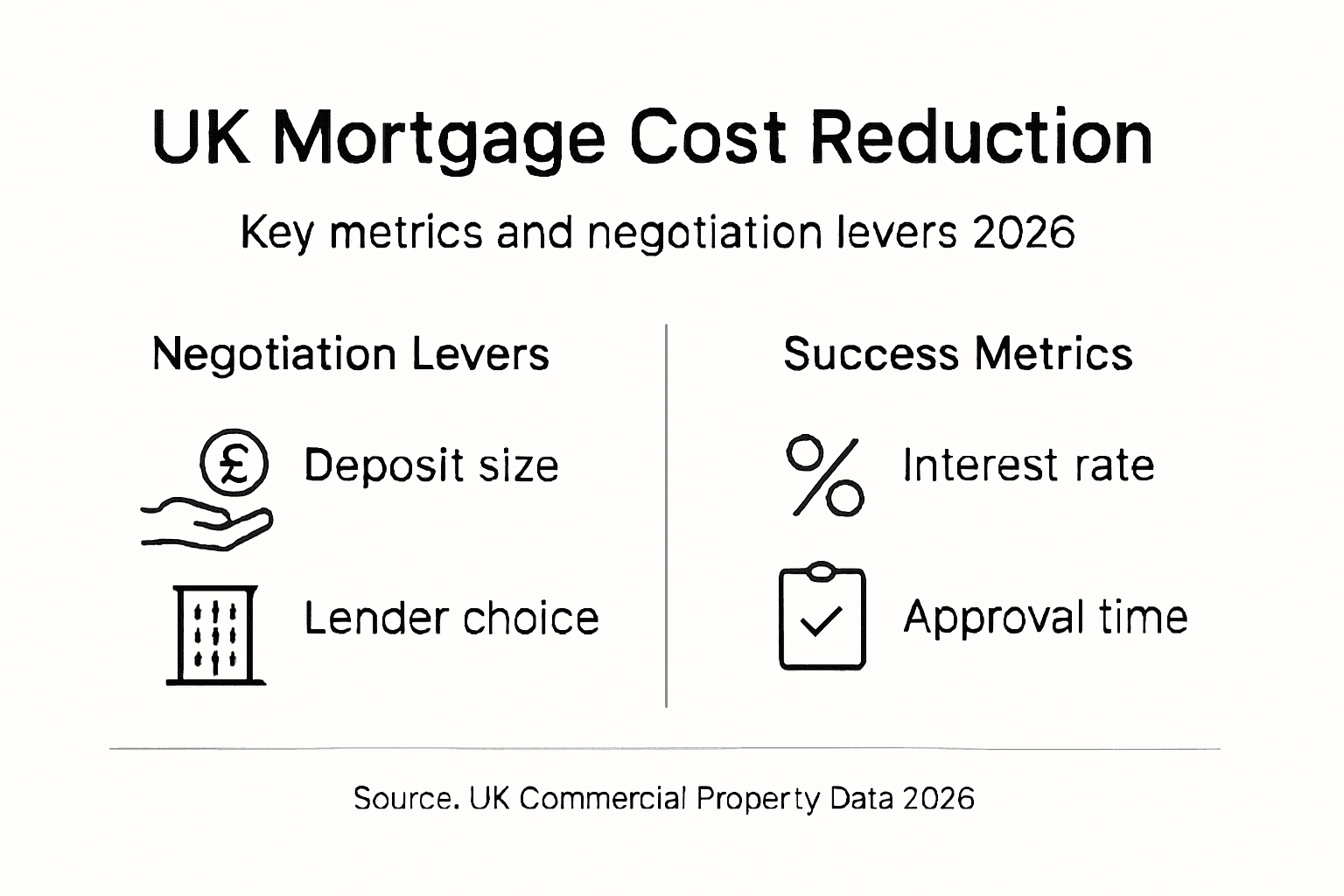 Infographic showing mortgage negotiation metrics