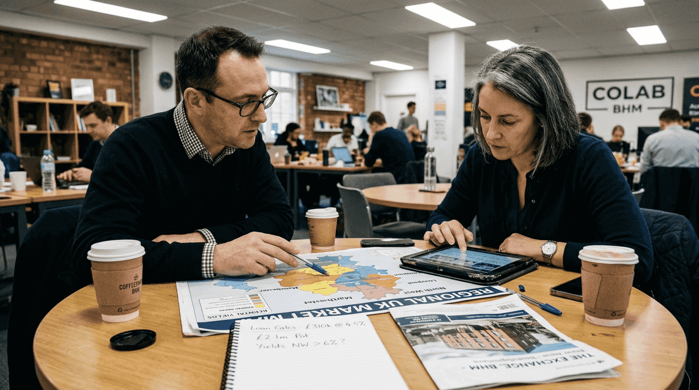 Property investors discuss UK regional finance map