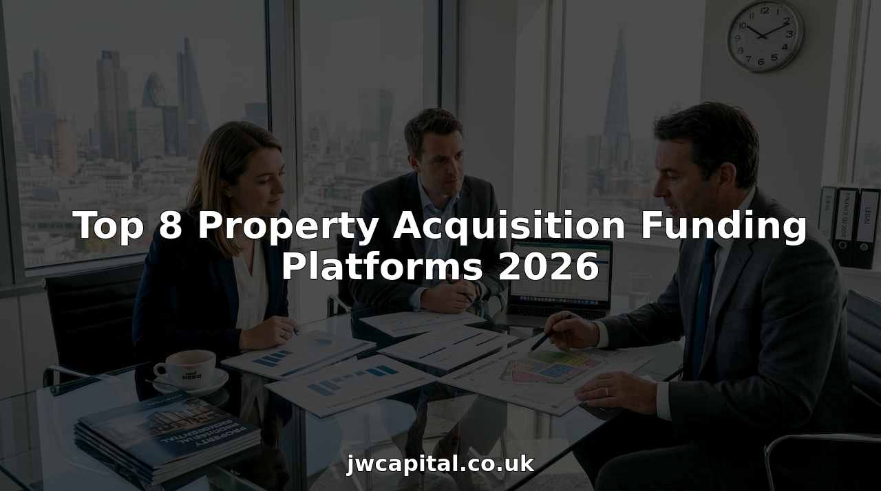 Property finance team reviewing documents in office