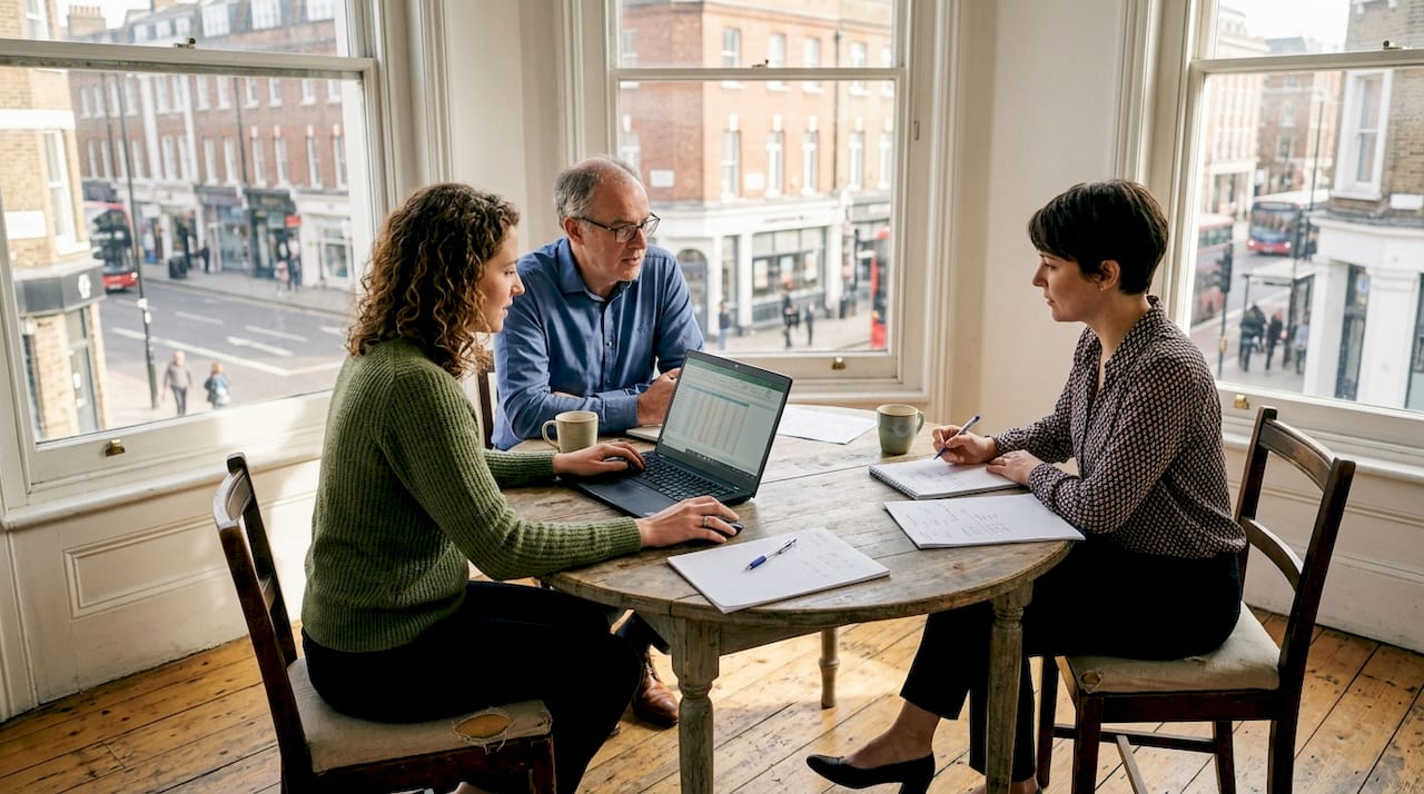 UK professionals at meeting about property syndication