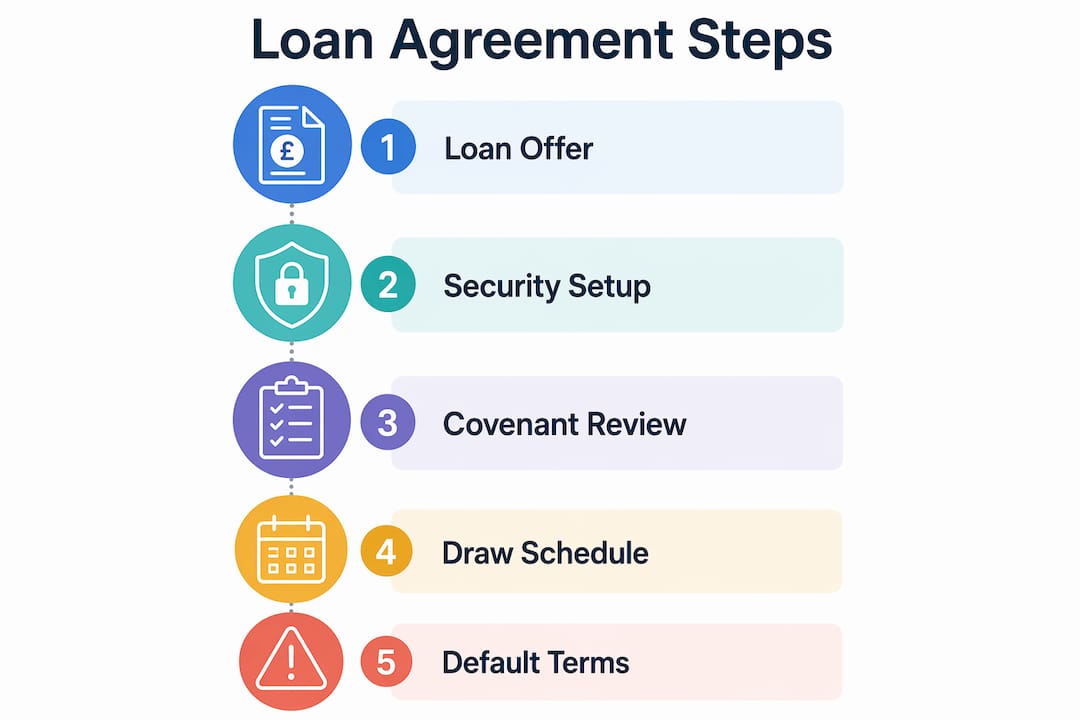 Infographic showing loan agreement key steps