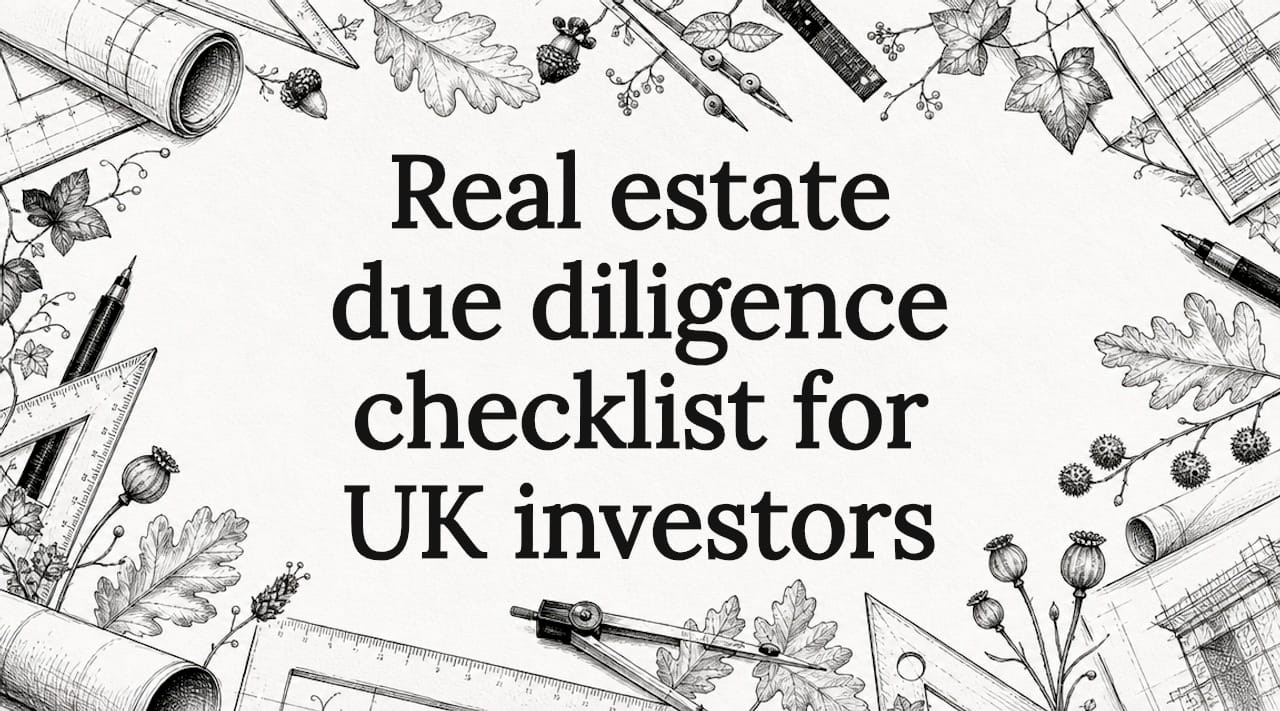Real estate due diligence checklist for UK investors