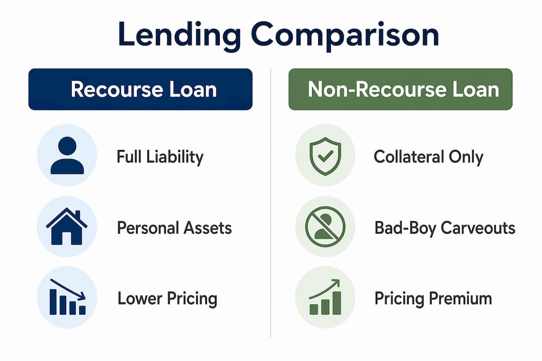Infographic comparing recourse and non-recourse loans