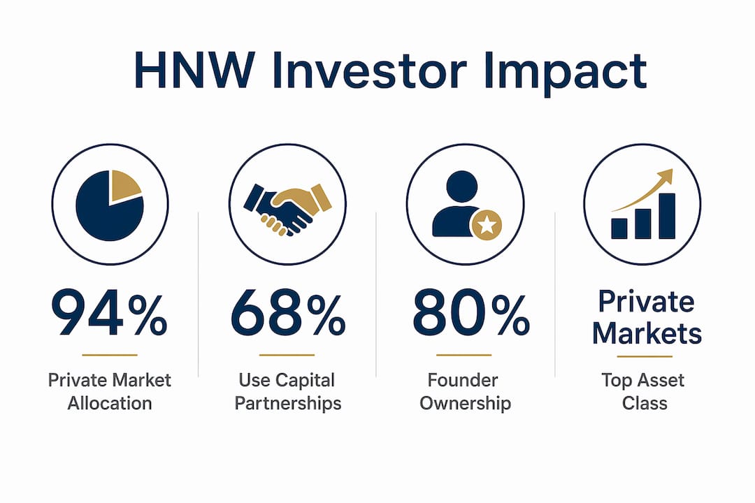 Infographic showing key statistics about high net worth investors