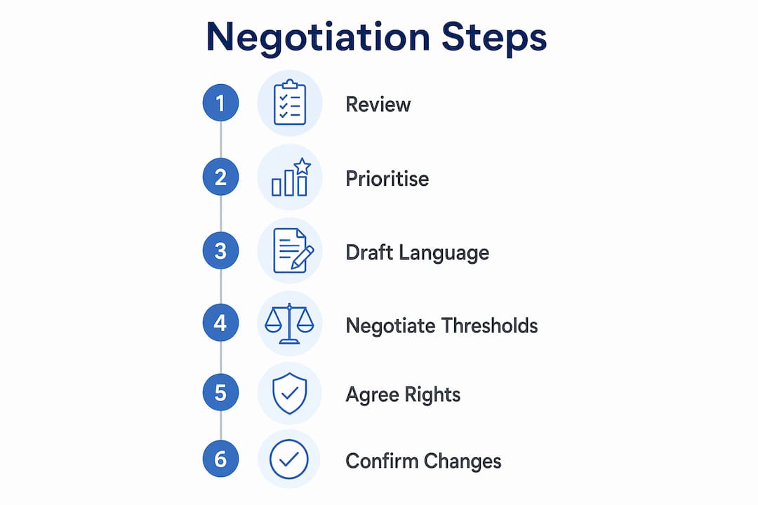 Infographic showing covenant negotiation step-by-step process