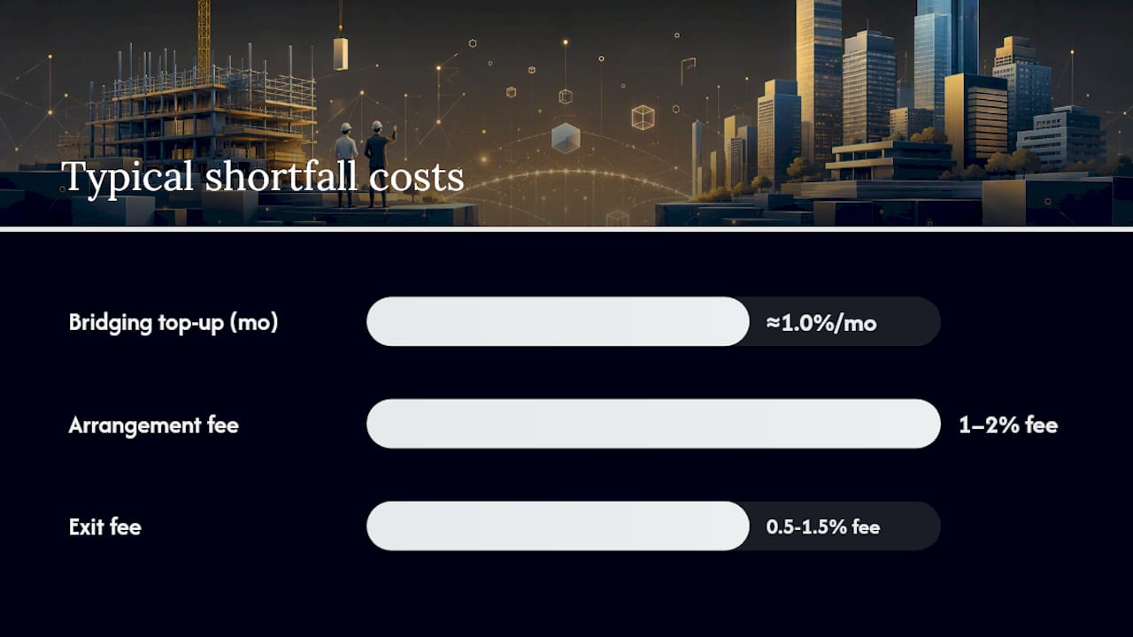 Comparison diagram of shortfall funding types and costs