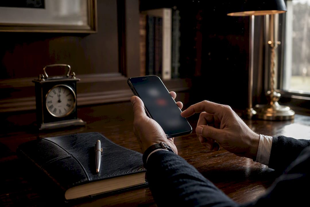 Hand interacting with margin call alert on phone